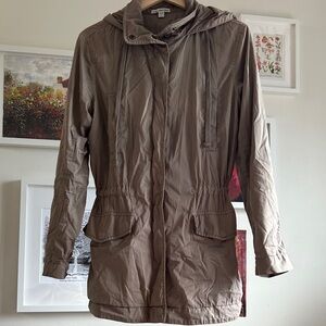James Perse Lightweight Anorak Jacket in Brown/ Tan Size 1 Fits Size S & XS